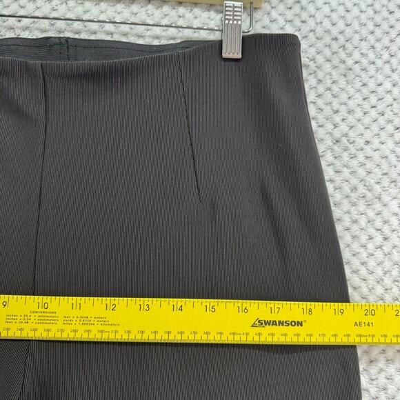 Equestrian Pants Women XL Brown Rib Knit High Rise PullOn Elastic Waist Comfy - Picture 9 of 13